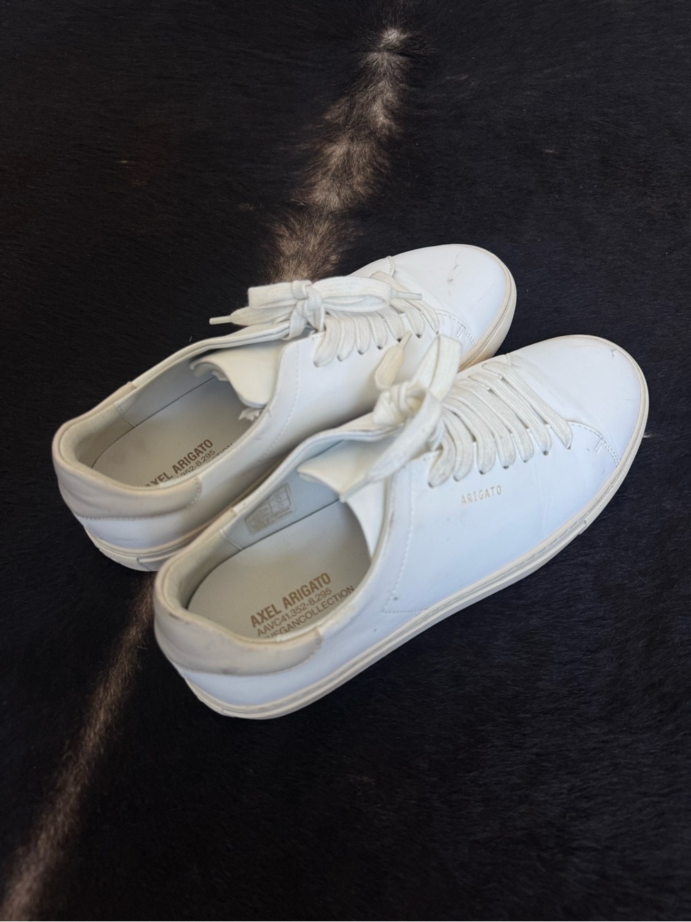 Axel Arigato White Leather Low-Top Sneakers with Tonal Laces